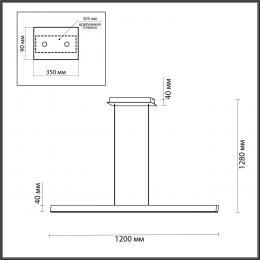 Odeon light 6683/38L HIGHTECH ODL24 203 Подвесной светильник брашир. черный/металл/акрил Разд. включение с ПДУ (инфракрасный) IP20 LED 38W 3420Лм 3000K BEVEREN  - 2 купить